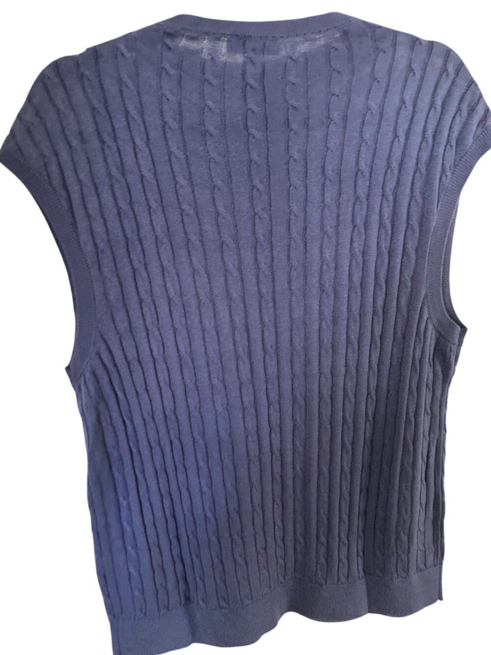 Calvin Klein Women's Ribbed Sleeveless Sweater Future Dusk XL NWT - Picture 4 of 5